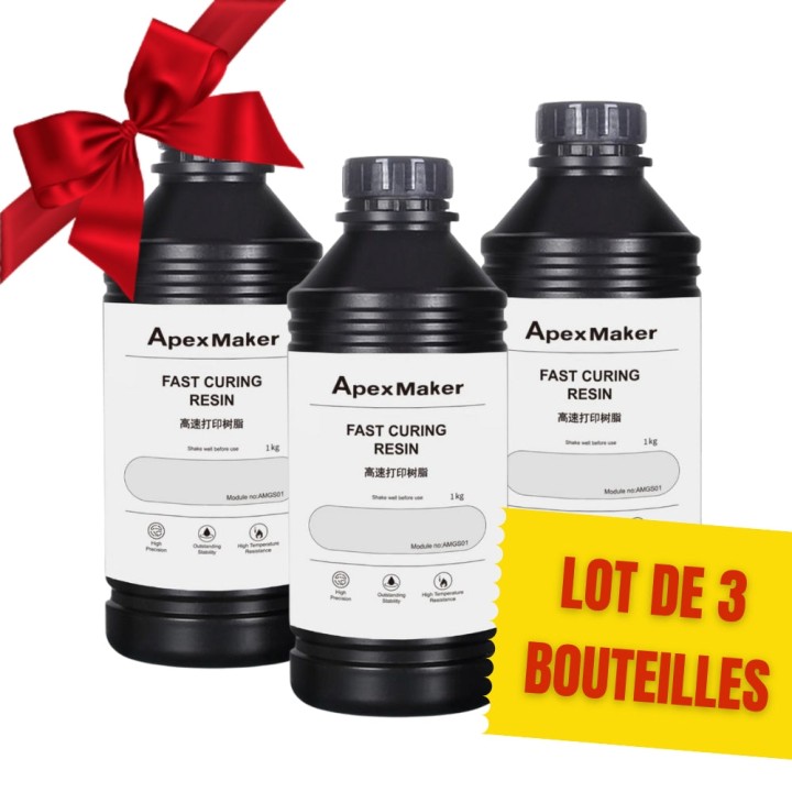Pack ApexMaker - 3x Résine Fast Curing - Gris (Gray) - 1 kg | Espace M