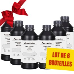 Pack ApexMaker - 6x Résine Fast Curing - Gris (Gray) - 1 kg | Espace M