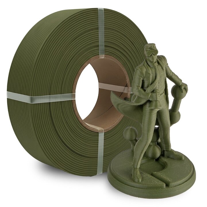 Panchroma PLA - Mat Vert Foncé Armée - 1,75 mm - 1 kg - Recharge 
