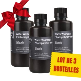Pack ELEGOO - 3x Résine Water Washable - Noir (Black) - 1 kg | Espace 
