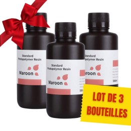 Pack ELEGOO - 3x Résine UV Standard - Bordeaux (Maroon) - 1 kg | Espac