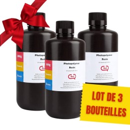 Pack ELEGOO - 3x Résine UV ABS-Like - Rouge (Red) - 1 kg | Espace Make