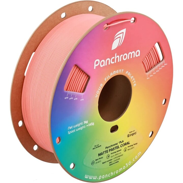 Panchroma PLA - Pastel Mat Corail - 1,75 mm - 1 kg | Maison Drabi