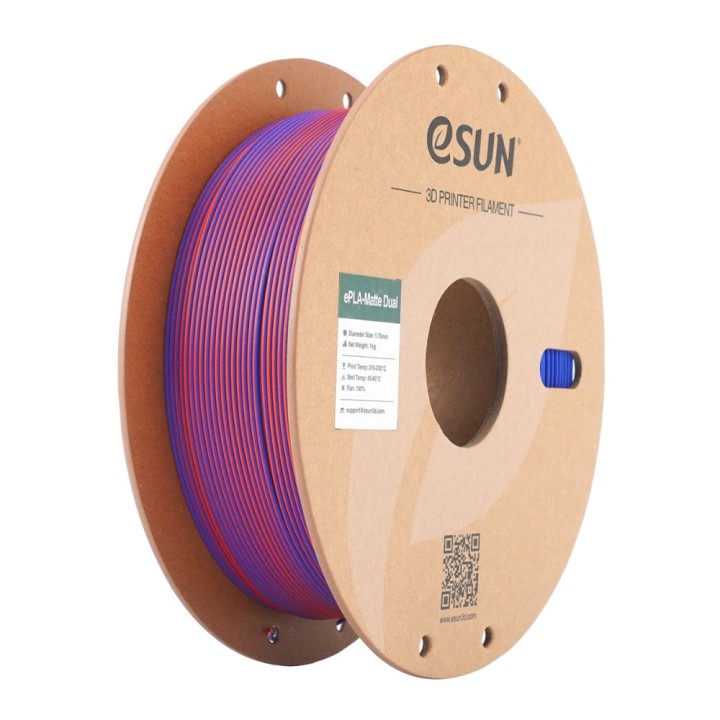 eSun - PLA Matte - Dual colors - Rouge Bleu (Red Blue) - 1,75 mm - 1 k