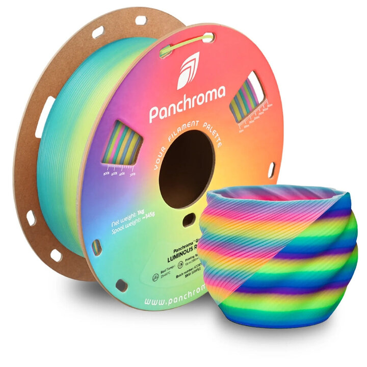 Panchroma PLA Dégradé - Phosphorescent Arc-en-Ciel - 1,75 mm - 1 