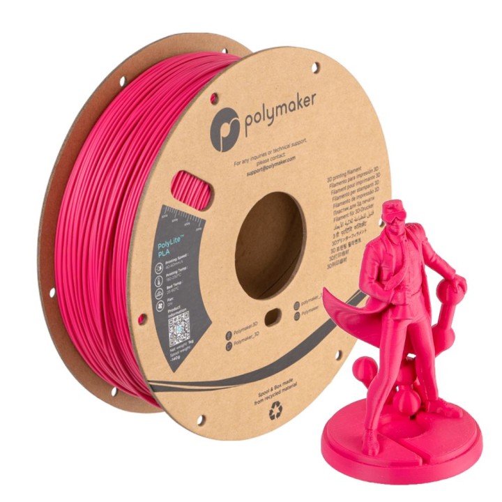 Polymaker - PolyLite PLA - Magenta - 1,75 mm - 1 kg | Espace Maker