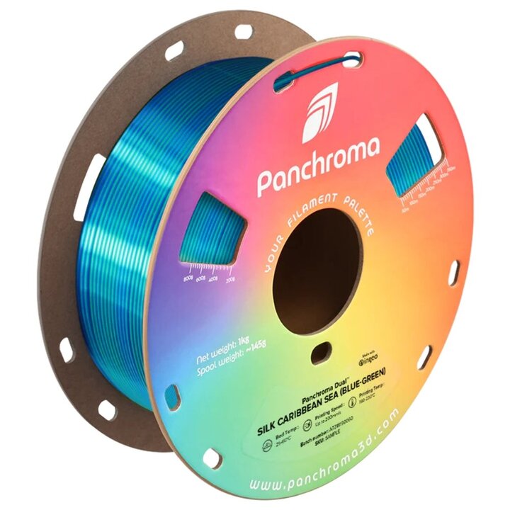 Panchroma PLA Dual Silk - Mer Carib Bleu-Vert - 1.75 mm - 1 kg | 
