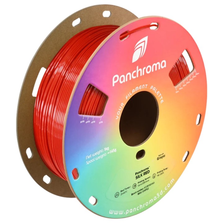 Panchroma PLA - Rouge Soie (Silk Red) - 1,75 mm - 1 kg | Espace Maker
