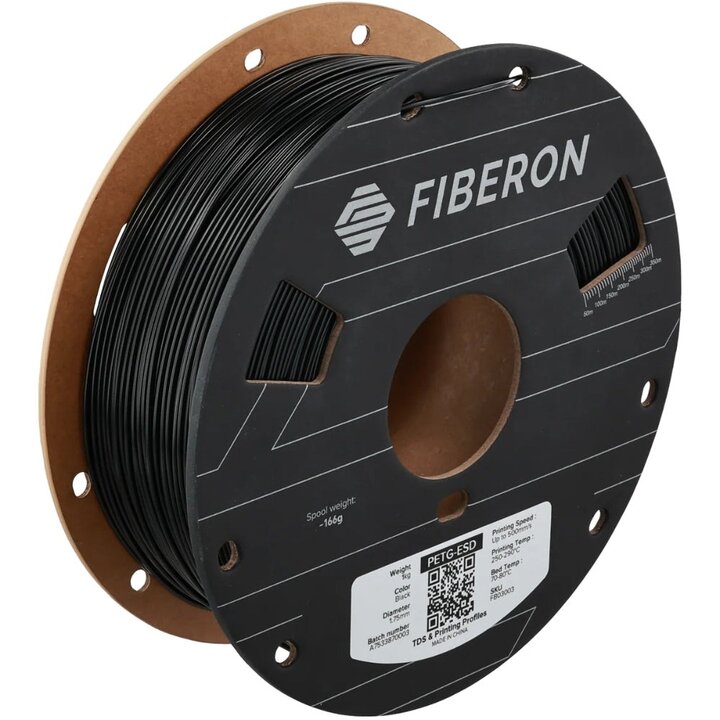 Polymaker - Fiberon PETG-ESD - Noir - 1,75 mm - 1 kg | Maison Dra