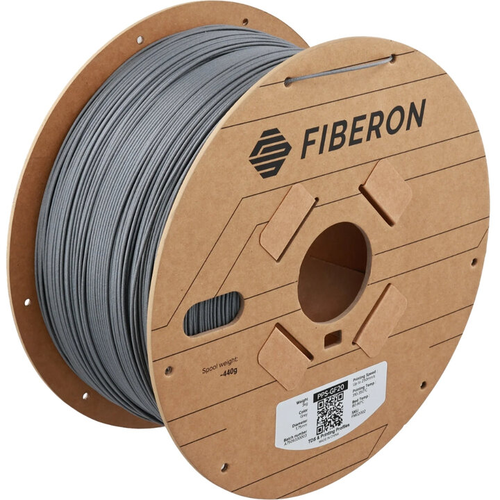 Polymaker - Fiberon PPS-GF20 - Gris - 1,75 mm - 3 kg | Maison Dra