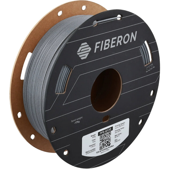 Polymaker - Fiberon PPS-GF20 Gris - 1,75 mm - 500g | Maison Drabi