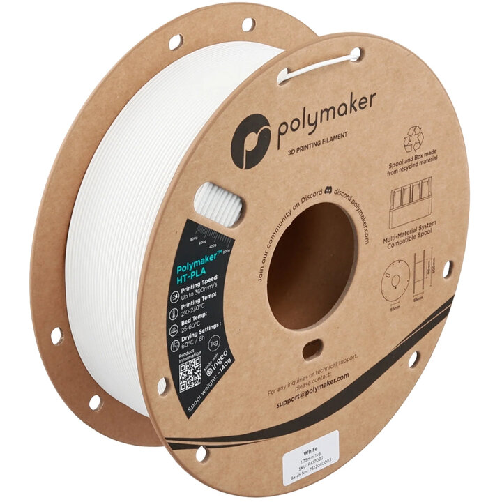 Polymaker - HT-PLA - Blanc - 1,75 mm - 1 kg | Maison Drabiec