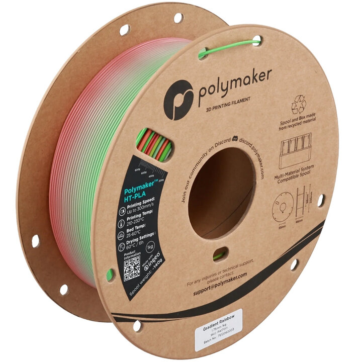Polymaker - HT-PLA - Dégradé Arc-en-Ciel - 1,75 mm - 1 kg | Maiso