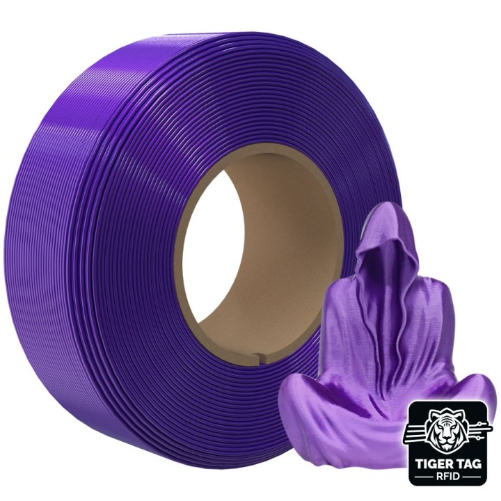 Jamg He - PLA Silk - Violet (Purple) - 1,75 mm - 1 kg - Refill avec RF