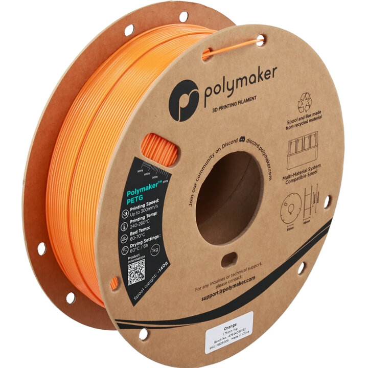 Polymaker - PETG - Orange - 1.75 mm - 1 kg | Maison Drabiec