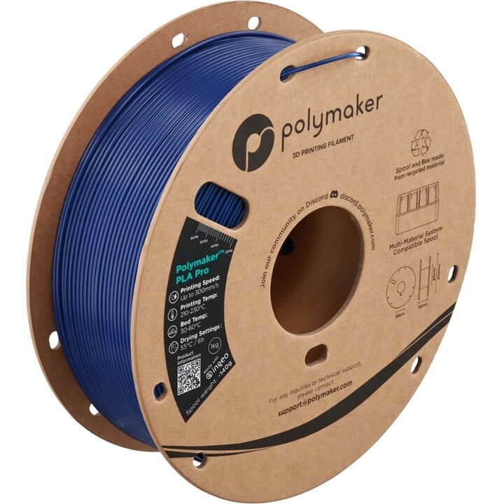 Polymaker - PLA Pro - Bleu - 1,75 mm - 1 kg | Maison Drabiec