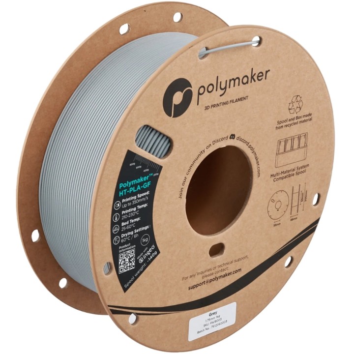 Polymaker - HT-PLA-GF - Gris (Grey) - 1,75 mm - 1 kg | Espace Maker