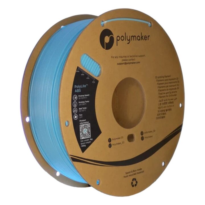 Polymaker - PolyLite ABS - Bleu Clair - 1,75 mm - 1 kg | Maison D