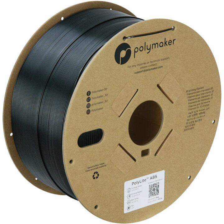 Polymaker - Polylite ABS - Noir - 1,75 mm - 3 kg | Maison Drabiec