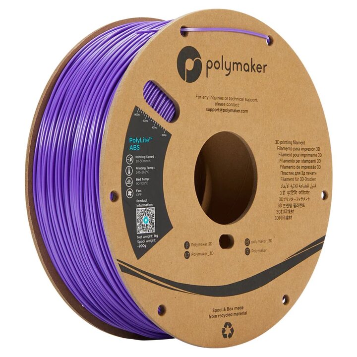 Polymaker - PolyLite ABS - Violet - 1,75 mm - 1 kg | Maison Drabi