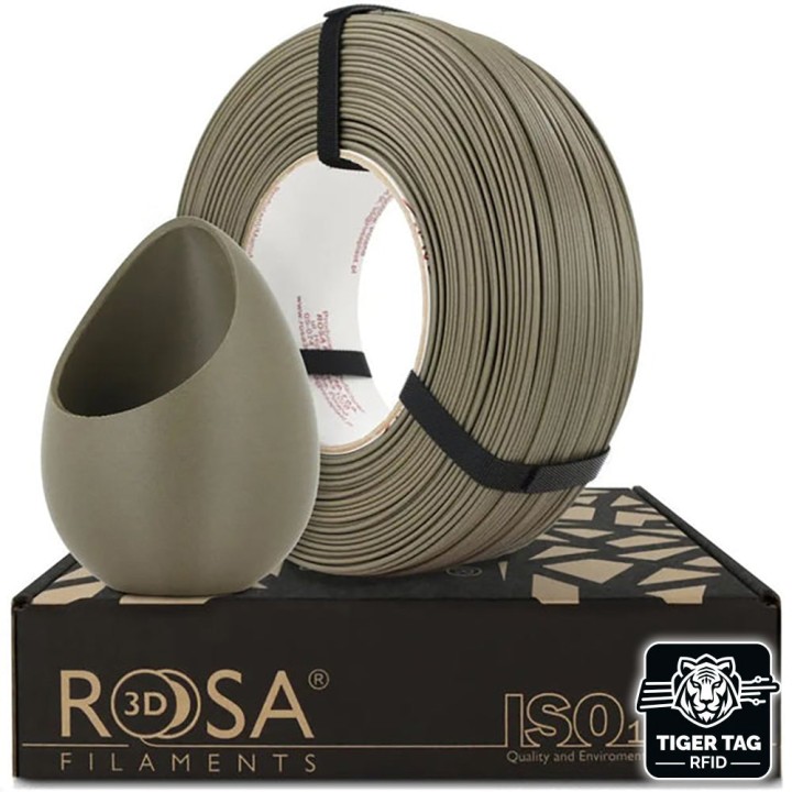 Rosa3D - PLA-CF - Marron Olive Mat (Matt Olive Brown) - 1,75mm - 1kg -