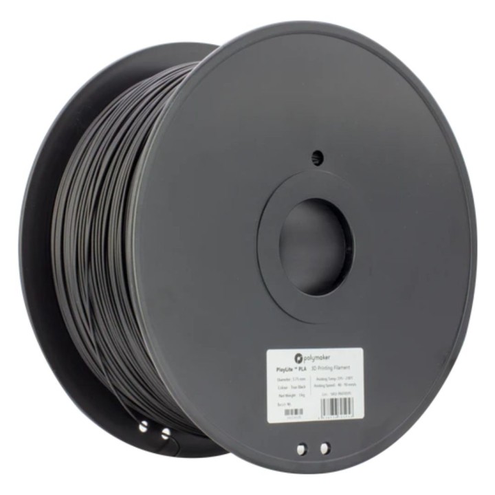 Polymaker - PolyLite PLA - Noir (Black) - 1,75 mm - 3 kg | Espace Make
