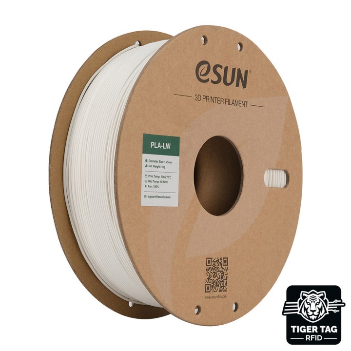 eSun - PLA LW (LightWeight) - Blanc (White) - 1,75 mm - 1 kg | Espace 