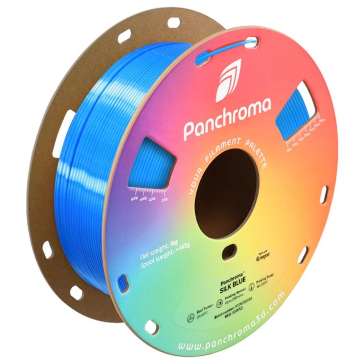 Panchroma PLA - Bleu Soie (Silk Blue) - 1,75 mm - 1 kg | Espace Maker
