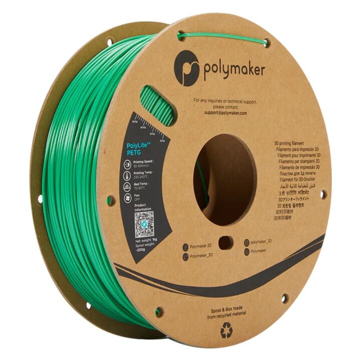 Polymaker - PolyLite PETG - Vert - 1,75 mm - 1 kg | Maison Drabie