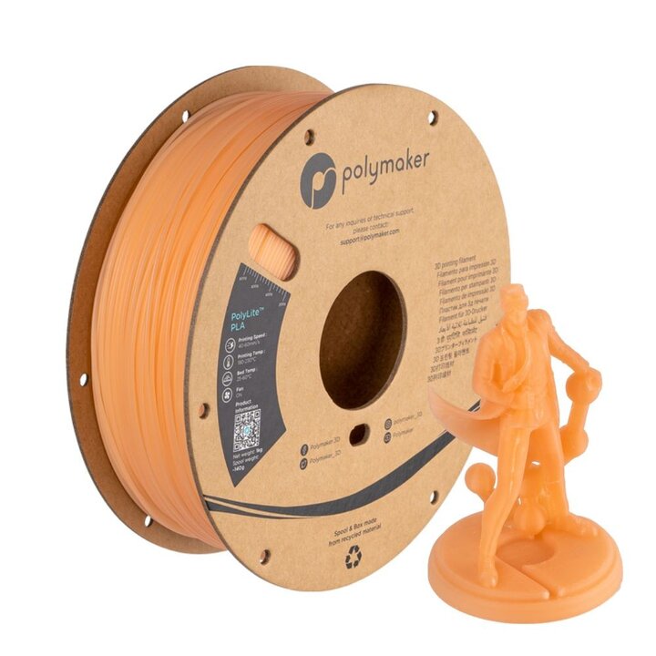 Polymaker - PolyLite PLA UV Color Changing - Naturel/Orange - 1,7