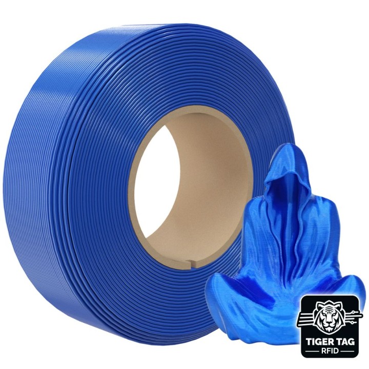 Jamg He - PLA Silk - Bleu (Blue) - 1,75 mm - 1 kg - Refill avec RFID T