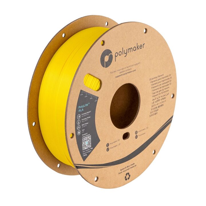 Polymaker - PolyLite Silk PLA - Jaune - 1,75 mm - 1 kg | Maison D