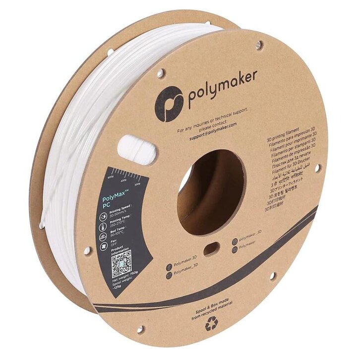 Polymaker - PolyMax Tough PC - Blanc - 1,75 mm - 750 g | Maison D