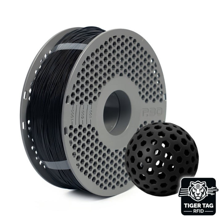 R3D - TPU Matte (90A) - Noir (Black) - 1,75 mm - 1 kg avec RFID TigerT