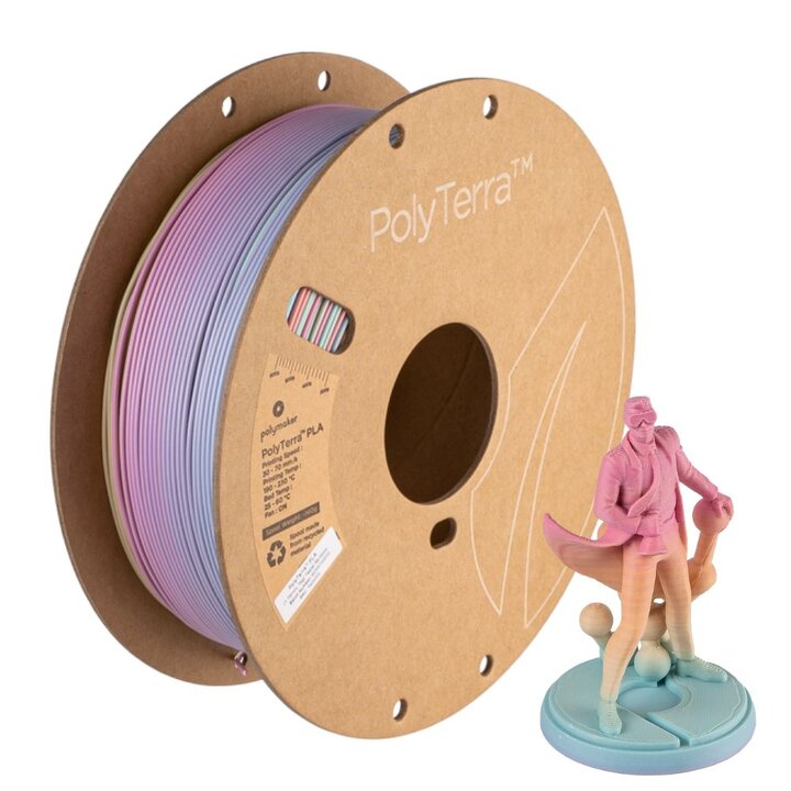 Polymaker - PolyTerra Gradient PLA - Arc-en-ciel Pastel - 1,75 mm