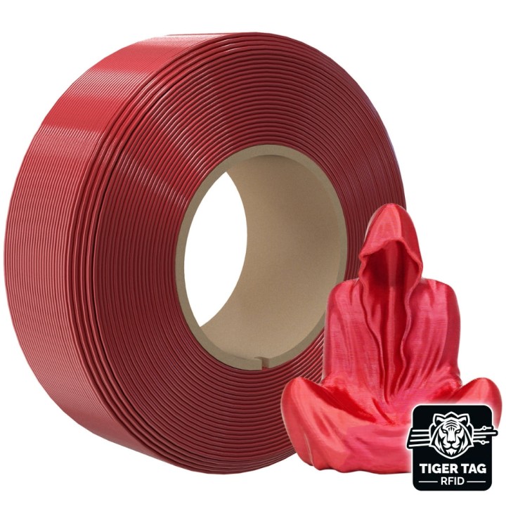 Jamg He - PLA Silk - Rouge (Red) - 1,75 mm - 1 kg - Refill avec RFID T