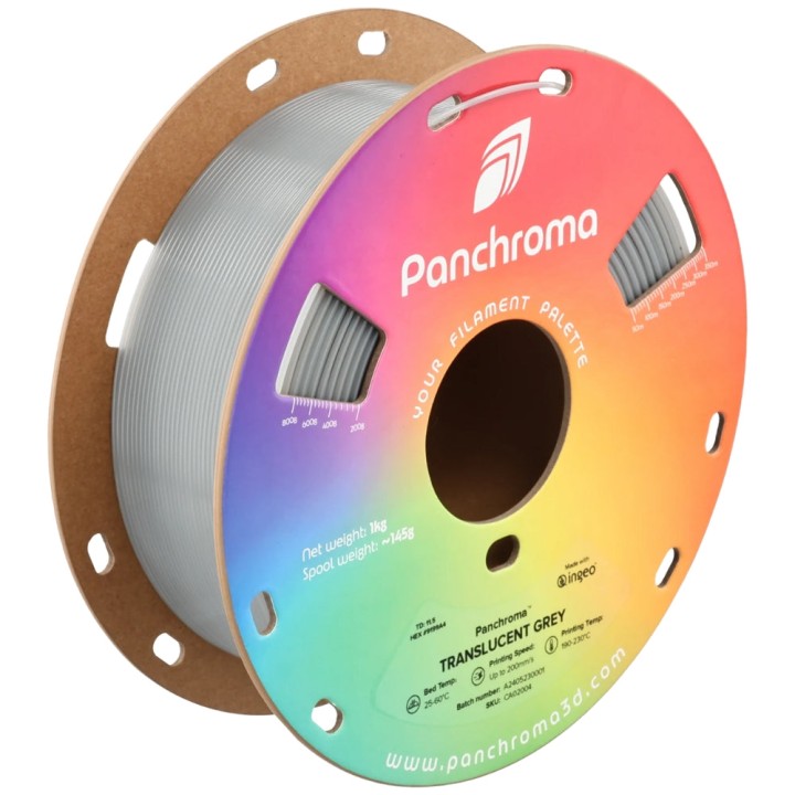 Panchroma Translucent PLA - Gris Translucide (Grey) - 1,75 mm - 1 kg |