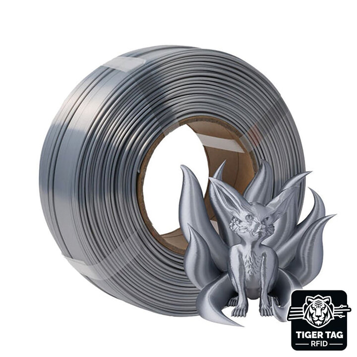 R3D - PLA High-Speed - Argent Soie - 1,75 mm - 1 kg Recharge avec