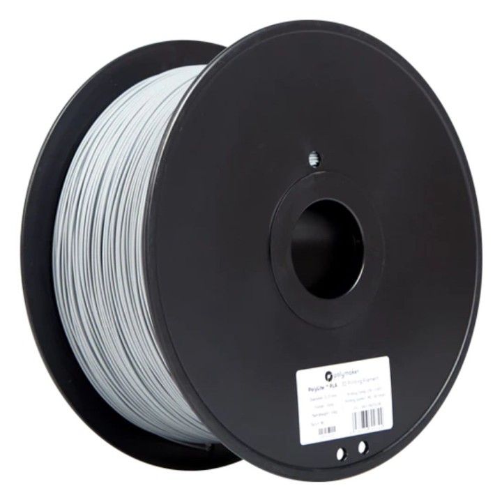 Polymaker - PolyLite PLA - Gris (Gray) - 1,75 mm - 3 kg | Espace Maker