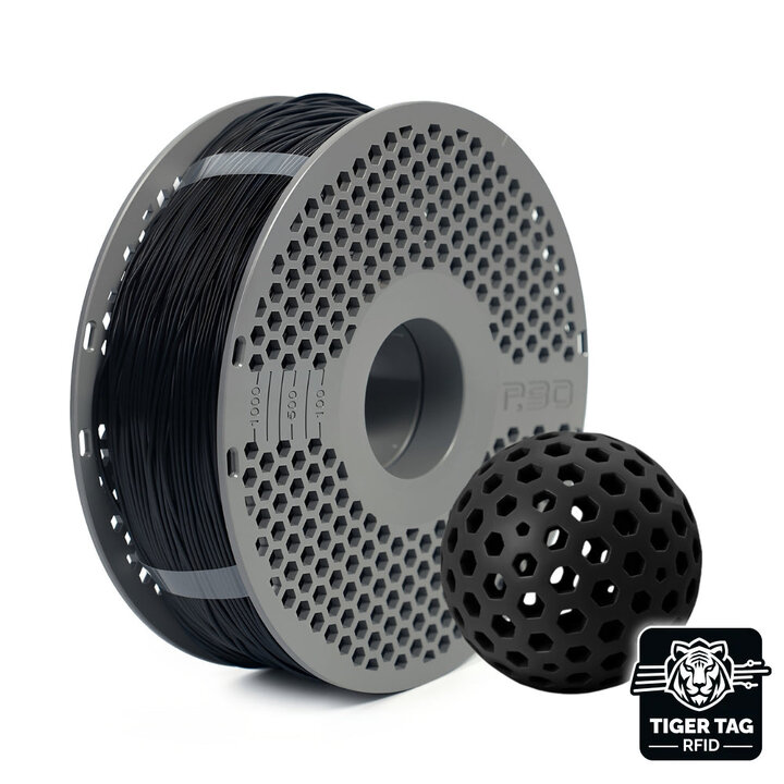 R3D - TPU Mat (90A) - Noir - 1,75 mm - 1 kg avec RFID TigerTag | 