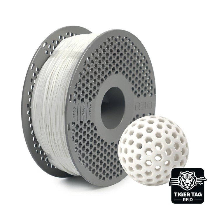 R3D - TPU Matte (90A) - Blanc (White) - 1,75 mm - 1 kg avec RFID Tiger