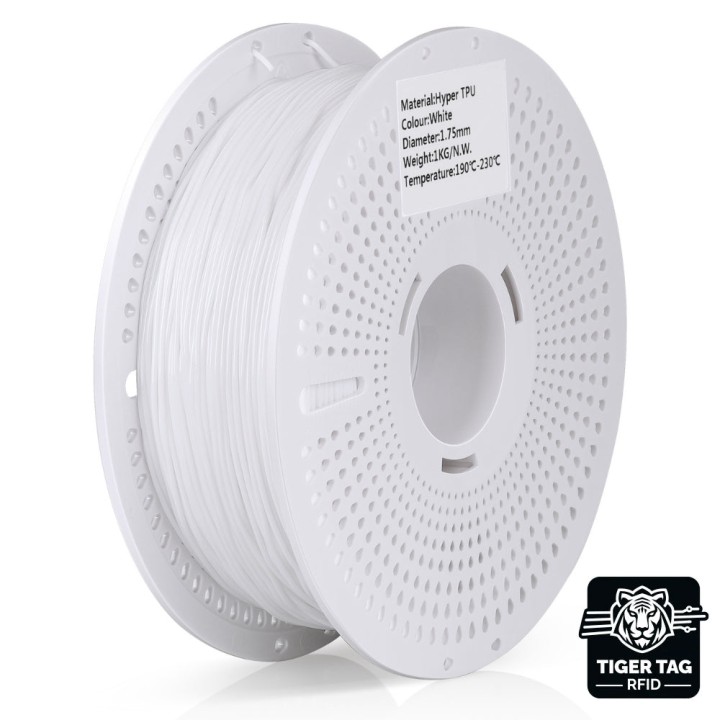 Landu - Hyper TPU (95A) - Blanc (White) - 1,75 mm - 1 kg avec RFID Tig