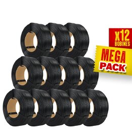 Rosa3D - Mega Pack PLA Starter - Noir - 1,75 mm - 12x1 kg Recharg