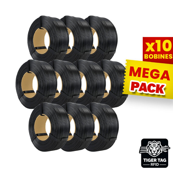 Rosa3D - MegaPack PETG Standard HS - Noir - 1,75 mm - 10x1 kg Rec