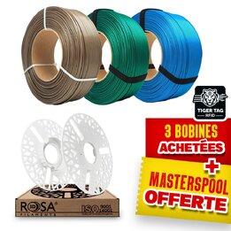 Rosa3D - Pack Recharge Rosa3D - Perlé Satiné - PLA Starter x3 + M