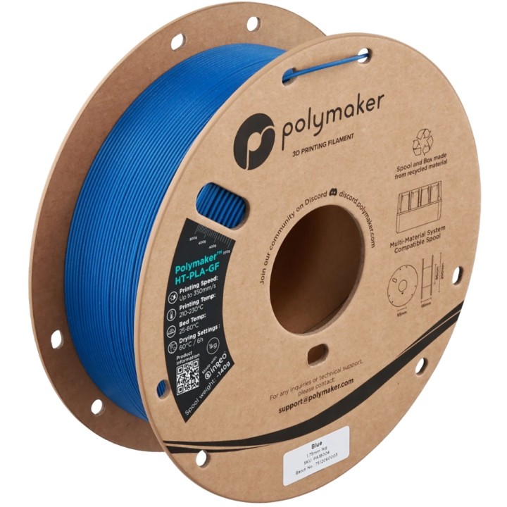 Polymaker - HT-PLA-GF - Bleu (Blue) - 1,75 mm - 1 kg | Espace Maker