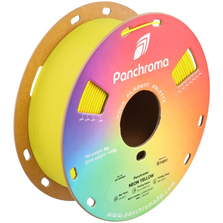 Panchroma PLA - Jaune Néon (Neon Yellow) - 1,75 mm - 1 kg | Espace Mak