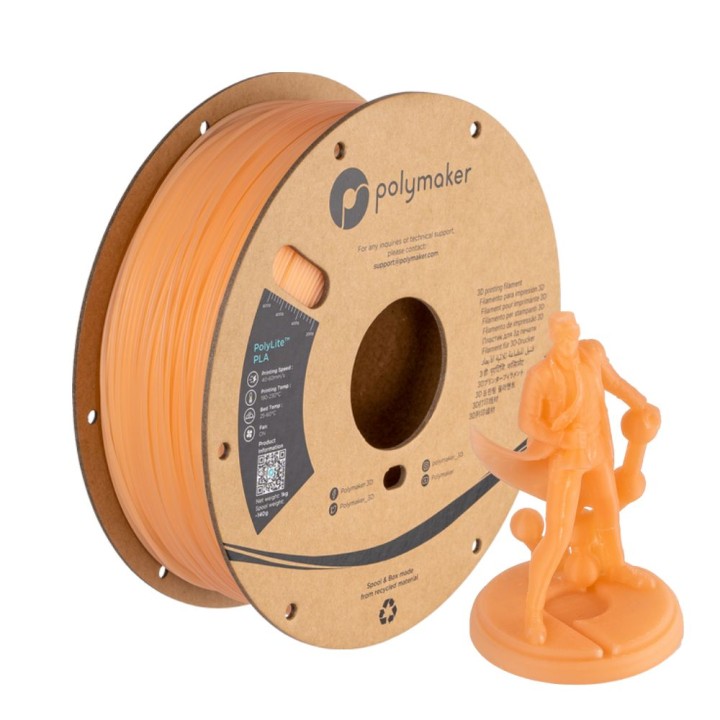 Polymaker - PolyLite PLA UV Color Changing - Naturel/Orange (Natural t