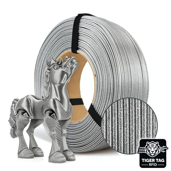 Rosa3D - PLA Galaxy - Argent Brillant - 1,75 mm - 1 kg Recharge a