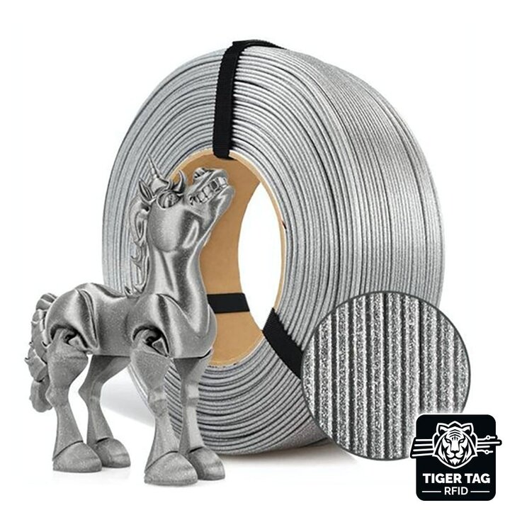 Rosa3D - PLA Galaxy - Argent Brillant - 1,75 mm - 1 kg Recharge a